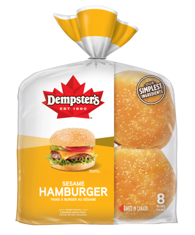 DEMPST SESAME HAMBURGER BUN [8 PK]