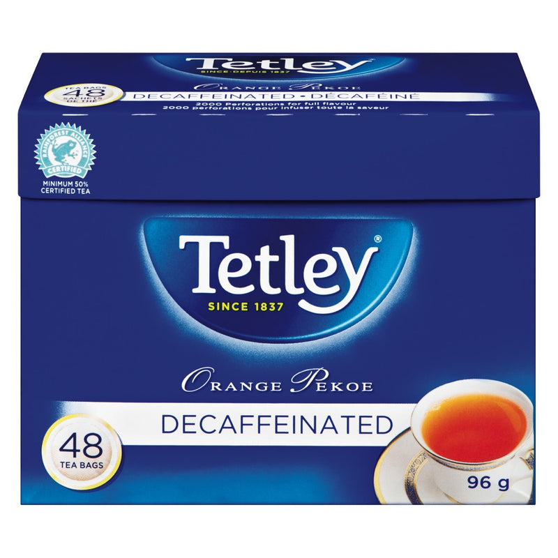 TETLEY ORANGE PEKOE DECAF TEA [48 PK]