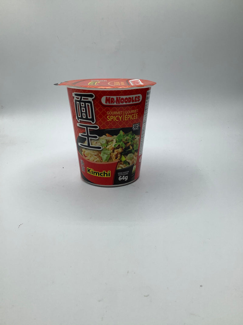 MR NOODLES SPICY KIMICHI CUPS [64 GR] - 4 for $5.00
