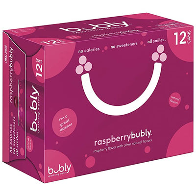 BUBLY SPARKLING RASPBERRY [12 PK] - 2 for $16.00