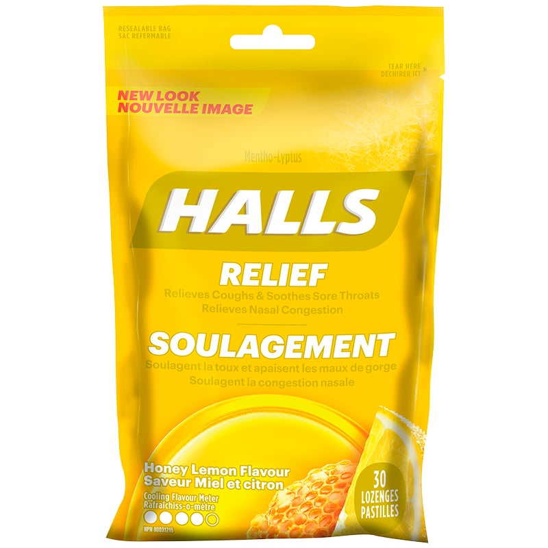 HALLS LOZENGES LEMON [30 PK]