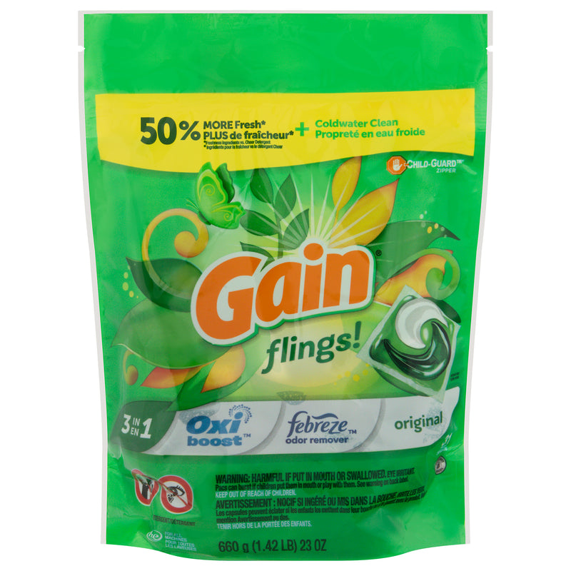 GAIN FLINGS ORGL DETERGENT HE [31 CT]