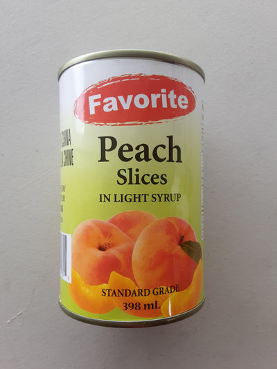 FAVORITE PEACH SLICES [398 ml] - 4 for $5.00