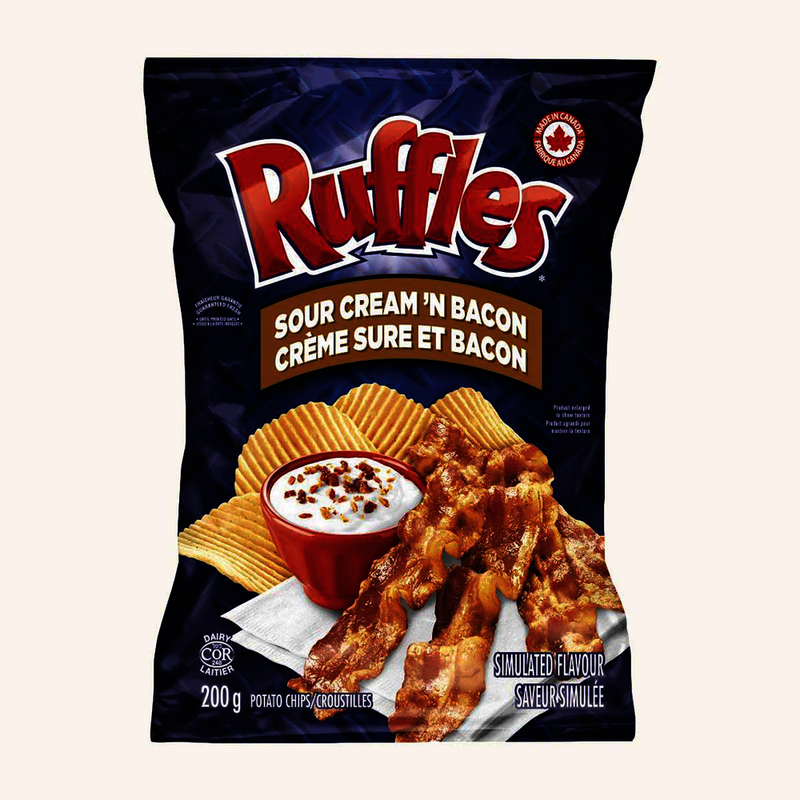 RUFFLES SOUR CREAM & BACON [200 GR]