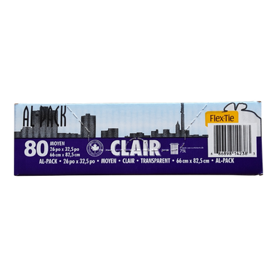 AL-PACK FLEXTIE CLEAR BAGS [80 PK]