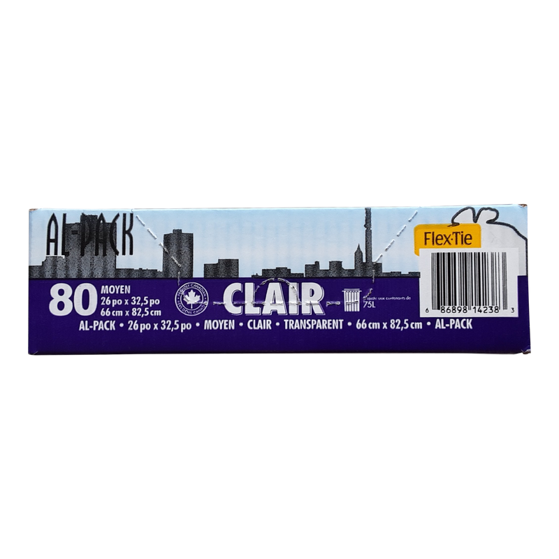 AL-PACK FLEXTIE CLEAR BAGS [80 PK]