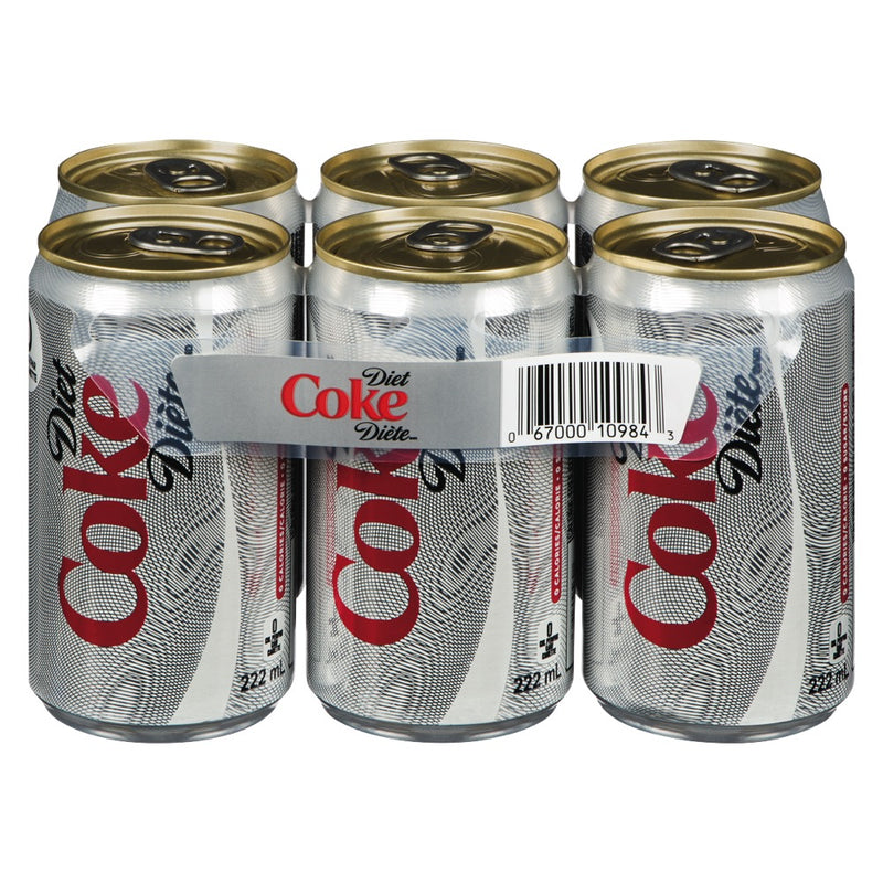 DIET COKE SLEEK MINI CANS [6 PK]