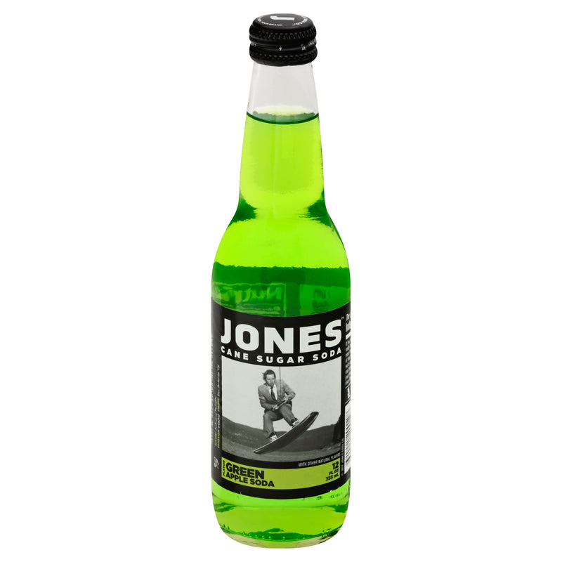 Jones Green Apple Flavor Cane Sugar Soda, 355 mL