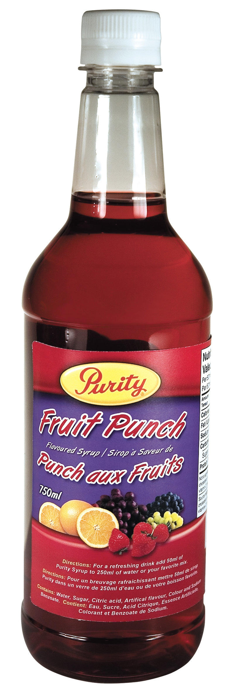 PURITY SYRUP FRUIT PUNCH [750 ml]