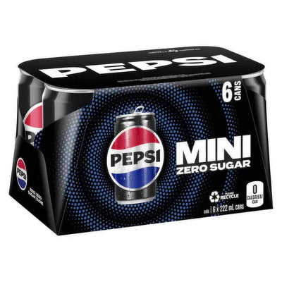 PEPSI ZERO MINI CANS [6 PK] - 2 for $9.00