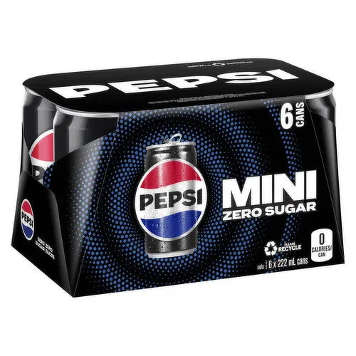 PEPSI ZERO MINI CANS [6 PK] - 2 for $9.00