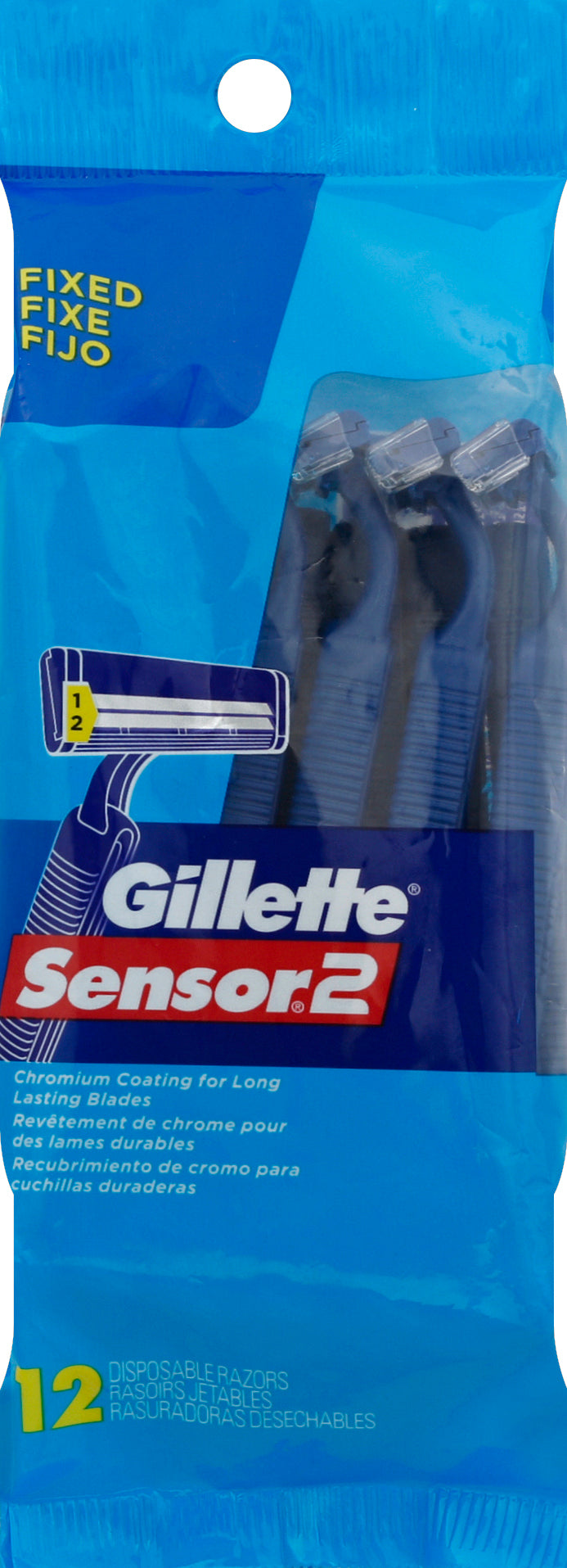 Gillette Disposable Fixed Razors, 12 razors