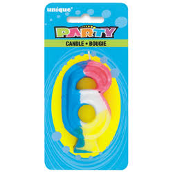 UNIQUE BIRTHDAY CANDLES 6 [1 EA]