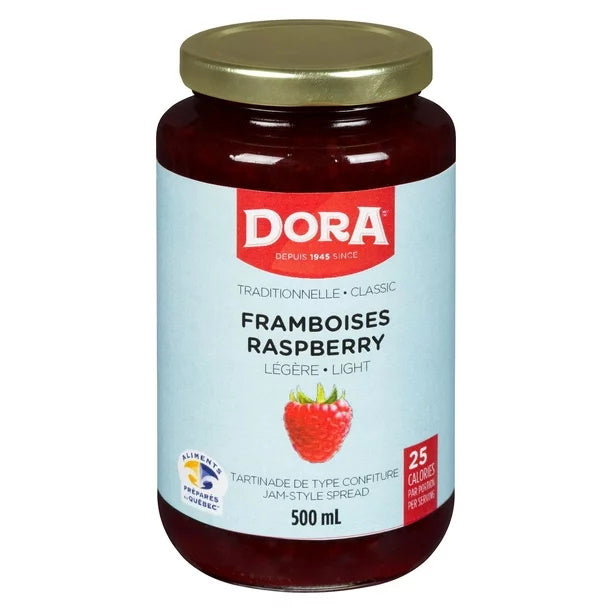 DORA LIGHT RASPBERRY SPREAD [500 ml]
