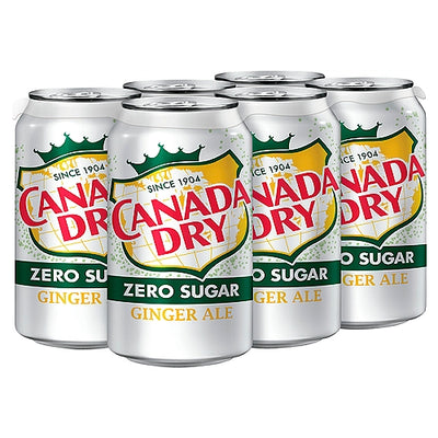 CANADA DRY ZERO MINI CAN 222ml [6 PK]