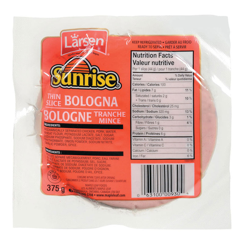 SUNRISE BOLOGNA THIN SLICED [375 gm]