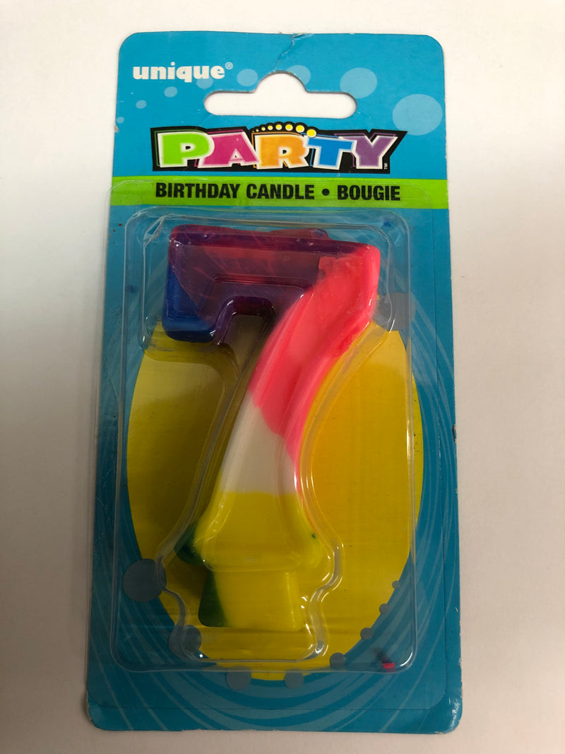 UNIQUE BIRTHDAY CANDLES 7 [1 EA]