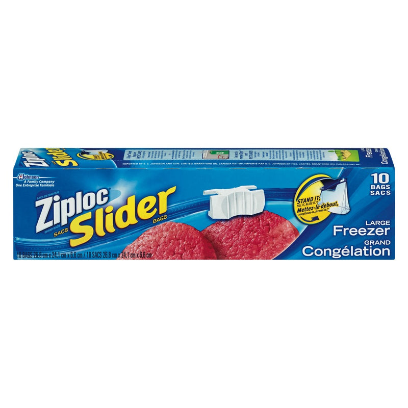 ZIPLOC SLIDE LOC FREEZE BAGS [10 PK]