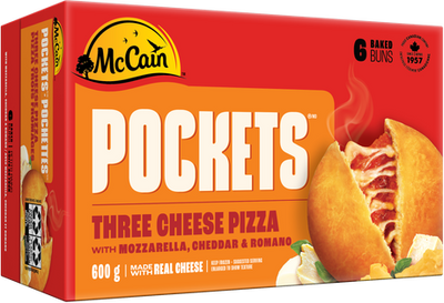 McCAIN PIZZA POCKET 3 CHS 6PK [600 GR]