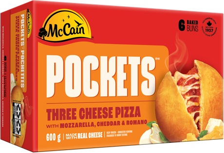 McCAIN PIZZA POCKET 3 CHS 6PK [600 GR]