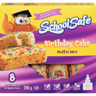 TM SCHOOLSAFE B/DAY CAKE BAR [8 PK]