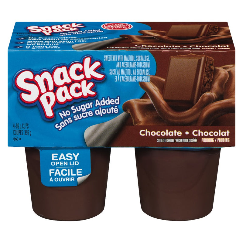 HUNTS PUDDING CHOC NO SGR [4 PK]