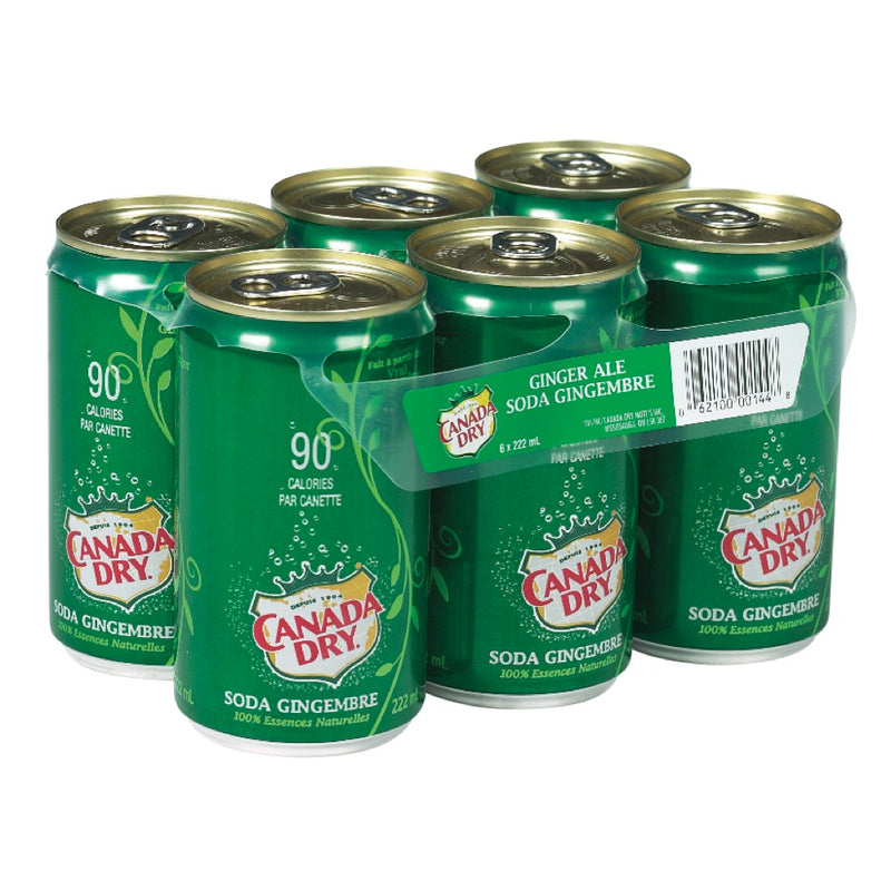 CANADA DRY SLEEK MINI CANS [6 PK]