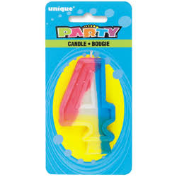 UNIQUE BIRTHDAY CANDLES 4 [1 EA]