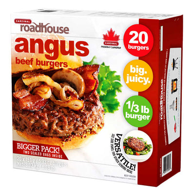 ROADHOUSE ANGUS BEEF BURGERS [20 CT]