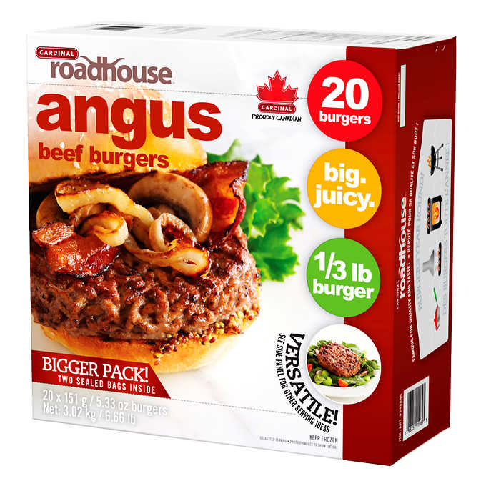 ROADHOUSE ANGUS BEEF BURGERS [20 CT]
