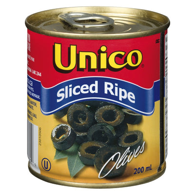 UNICO SLICED BLACK OLIVES [200 ml]