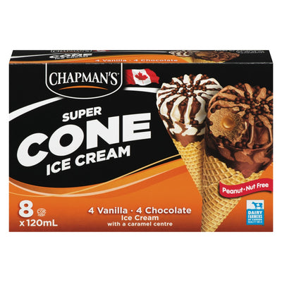 CHAPMAN CONES VAN CHOC [8 PK]