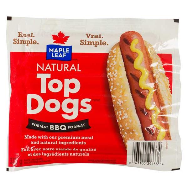MAPLE LEAF BBQ WEINERS [375 GR]