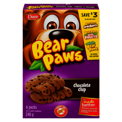 DARE BEAR PAWS C/CHIP COOKIES [240 GR]