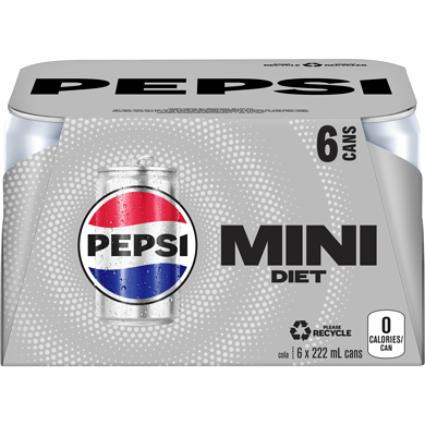DIET PEPSI MINI CANS [6 PK] - 2 for $9.00