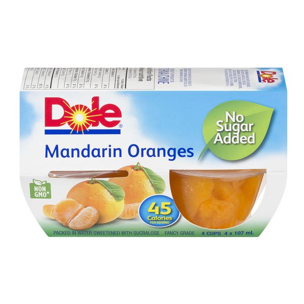DOLE FRUIT BOWLS MANDARIN WTR [4 PK] - 2 for $6.00