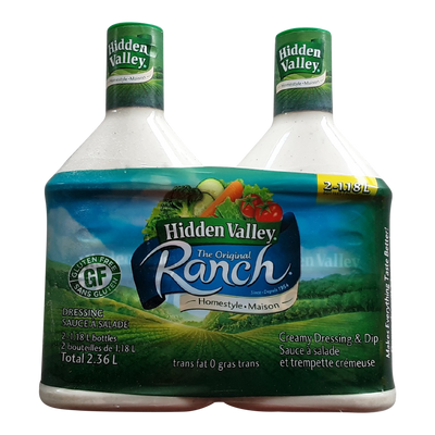 Hidden Valley Ranch Dressing, 1.18 l, 2 ct