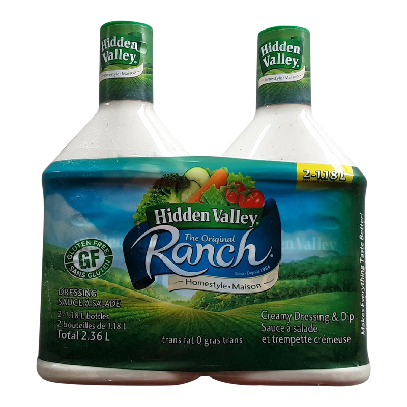 Hidden Valley Ranch Dressing, 1.18 l, 2 ct