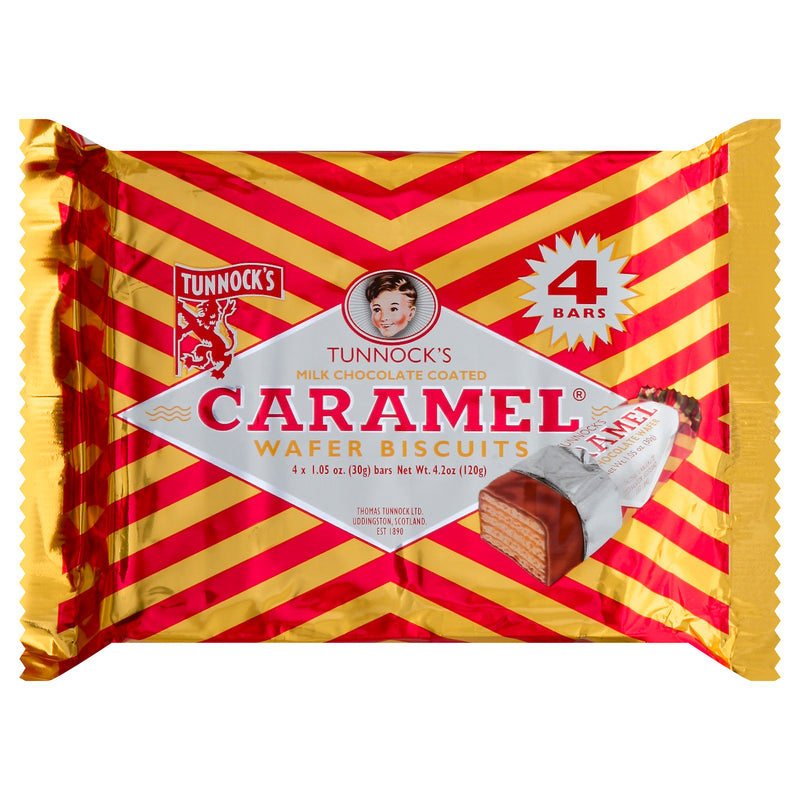 TUNNOCKS CHOC CARMEL WAFER [4 PK]