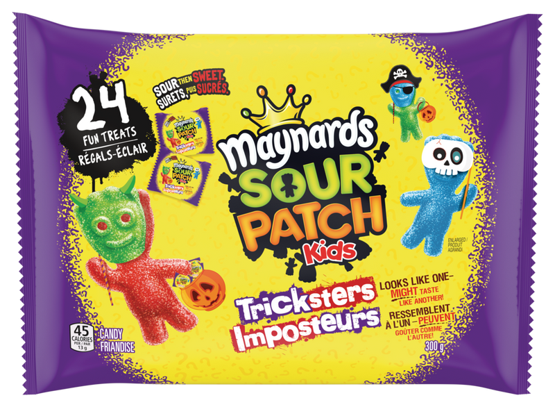 Maynards Tricksters Individually Wrapped Sour Patch Kids, 24 ct