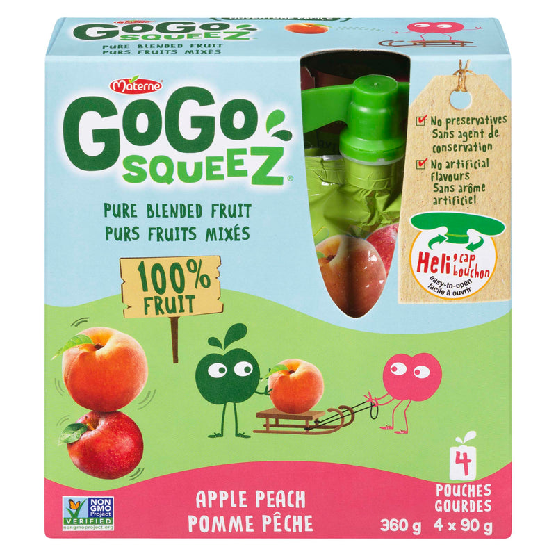 GOGO SQZ APL PEACH SCE [4 PK]