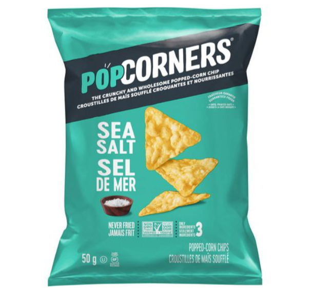 PopCorners Sea Salt Popped Corn Chips, 50 g