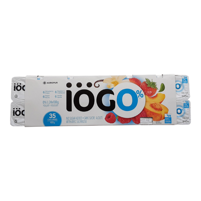IOGO 0% YOGURT SB/RB/PEACH/VAN [24 PK]