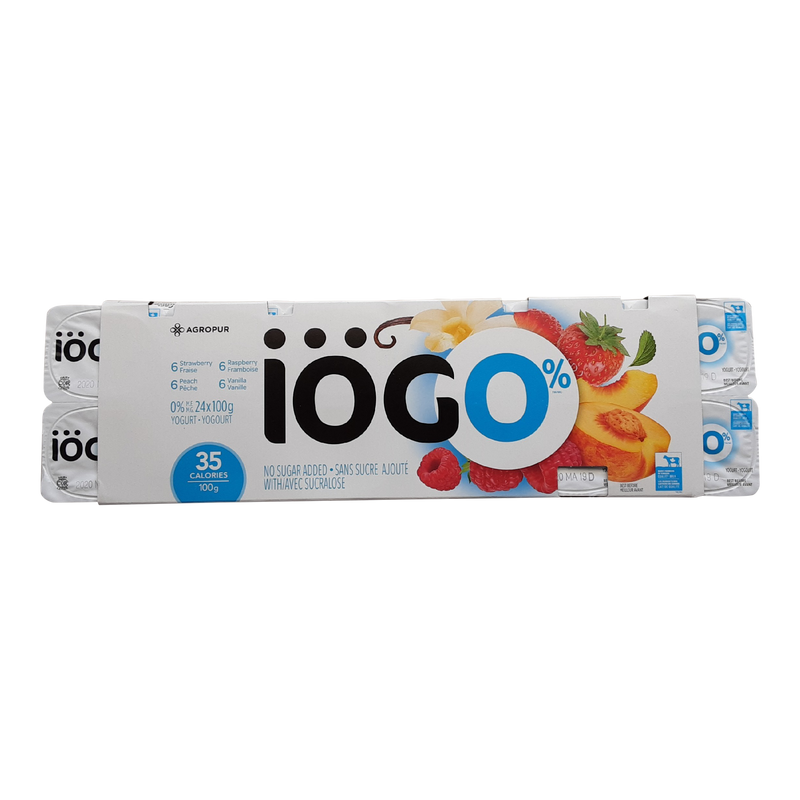 IOGO 0% YOGURT SB/RB/PEACH/VAN [24 PK]