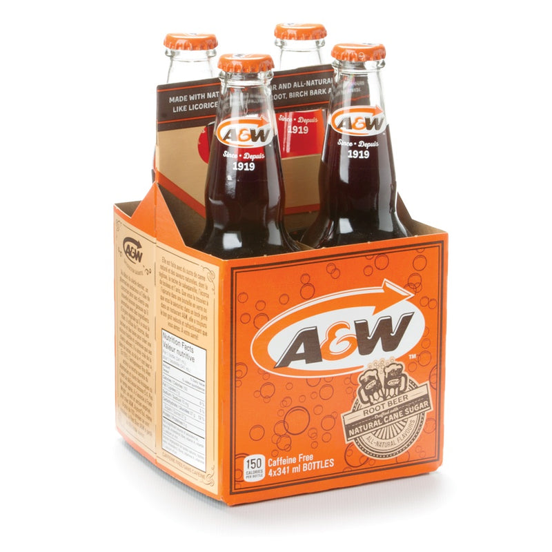 A&W ROOT BEER GLASS 4x341ml [6 PK]