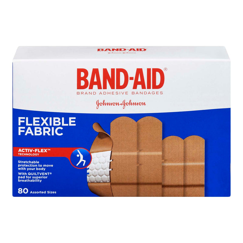 BAND AID FLEXIBLE FABRIC [80 PK]
