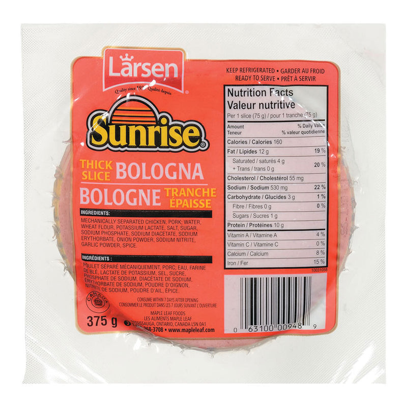SUNRISE THICK SLICE BOLOGNA [375 GM]
