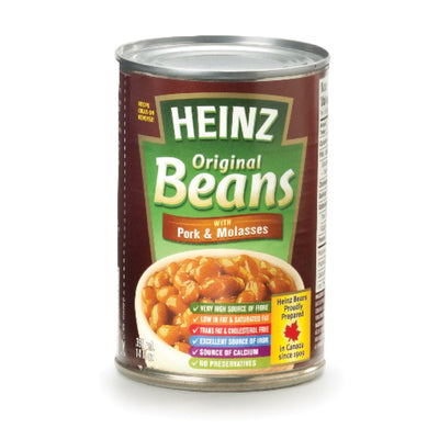 HEINZ BEANS PORK & MOLASSES [398 ml] - 4 for $5.00