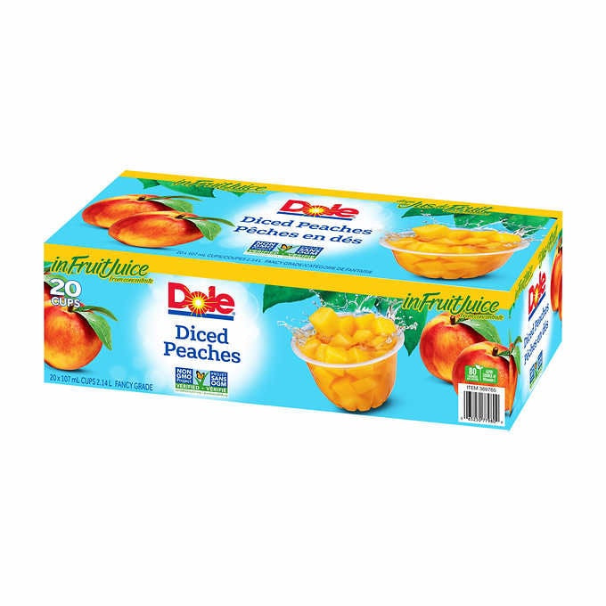 DOLE FRT BOWL DICED PEACH [20 PK]