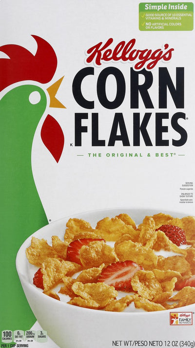 KELLOGG CORN FLAKES CEREAL [340 GR]